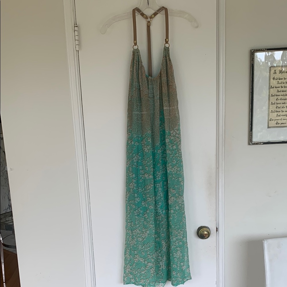 Twelfth Street by Cynthia Vincent Green and Tan Floral Dress